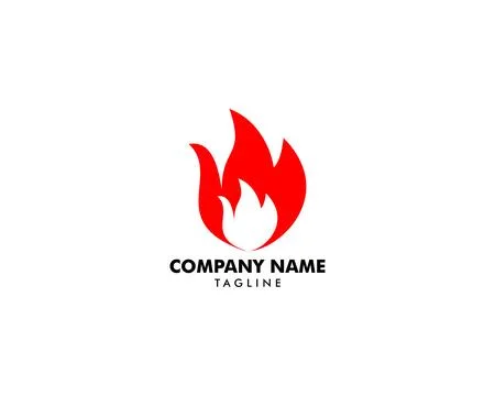 Fire Flame Logo design vector template Ilustración de archivo