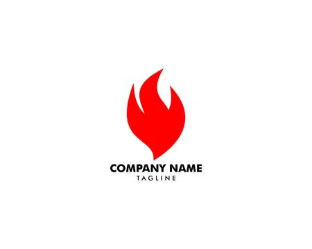 Fire Flame Logo design vector template Stock Illustration