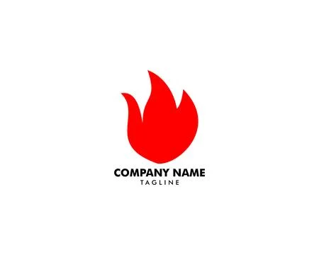 Fire Flame Logo design vector template Stock Illustration