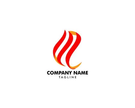 Fire Flame Logo design vector template Stock Illustration