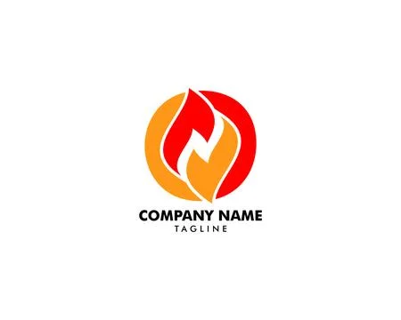 Fire Flame Logo design vector template Stock Illustration