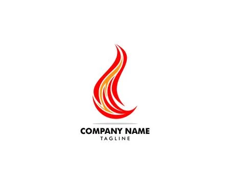 Fire Flame Logo Design Vector Template Stock Illustration