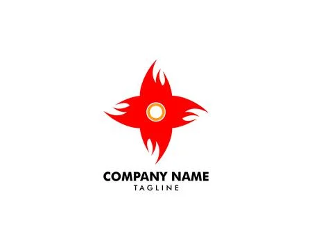 Fire Flame Logo Design Vector Template Stock Illustration