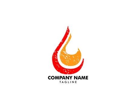 Fire Flame Logo Design Vector Template Ilustración de archivo