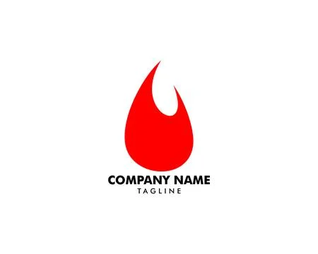 Fire Flame Logo Design Vector Template Ilustración de archivo