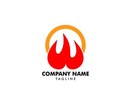 Fire Flame Logo Design Vector Template Ilustración de archivo