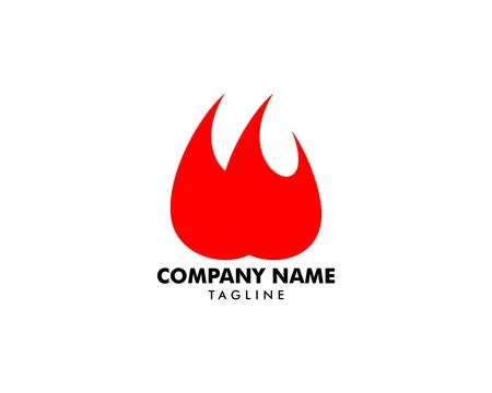 Fire Flame Logo Design Vector Template Stock Illustration