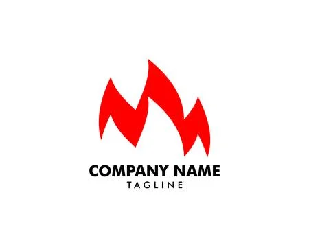 Fire Flame Logo Design Vector Template Ilustración de archivo