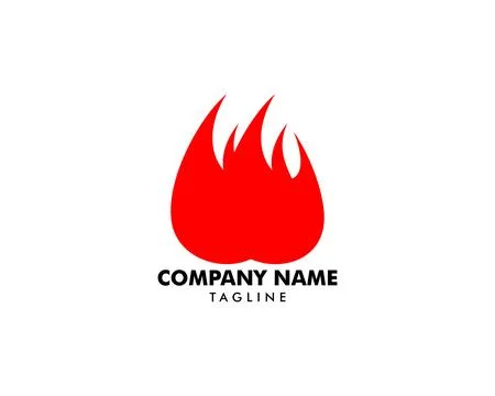Fire Flame Logo Design Vector Template Stock Illustration