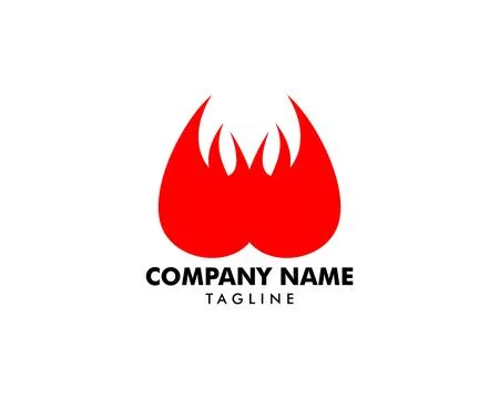 Fire Flame Logo Design Vector Template Ilustración de archivo