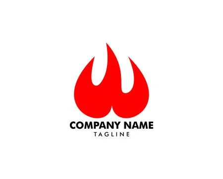 Fire Flame Logo Design Vector Template Stock Illustration
