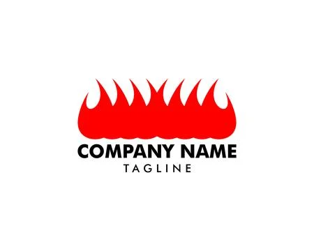 Fire Flame Logo Design Vector Template Stock Illustration