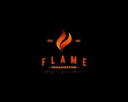 Fire Flame Logo Design Vector Template Stock Illustration
