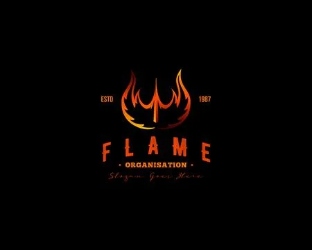 Fire Flame Logo Design Vector Template Stock Illustration