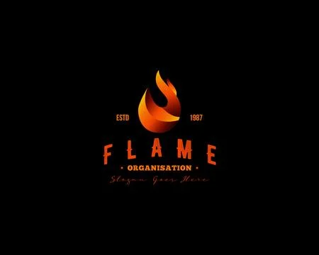 Fire Flame Logo Design Vector Template Stock Illustration