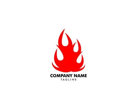 Fire Flame Logo design vector template Stock Illustration