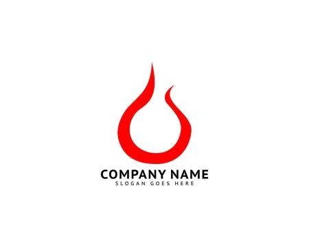 Fire Flame Logo Design Vector Template Stock Illustration