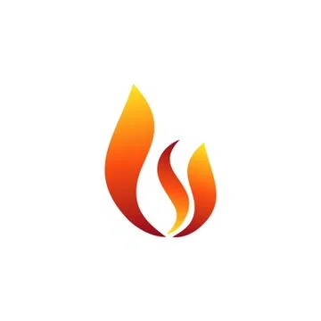 Fire flame logo hot fire symbol icon design vector sign flames logotype Stock Illustration