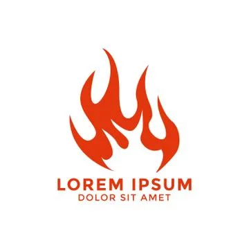 Fire flame logo icon design template vector Illustrazione stock