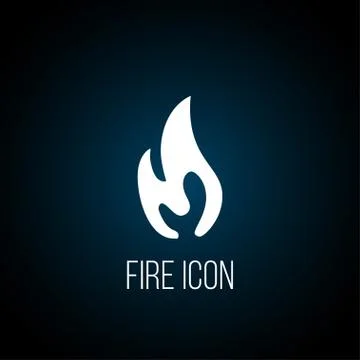 Fire flame logo icon Stock Illustration