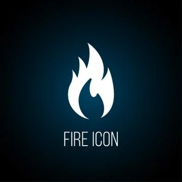 Fire flame logo icon Stock Illustration