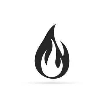 Fire flame logo icon. Isolated vector illustration Stock Illustration