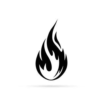 Fire flame logo icon. Isolated vector illustration Stock Illustration