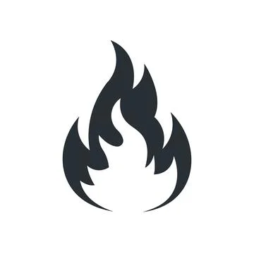Fire flame logo icon. Oil, gas and energy. Stock Illustration