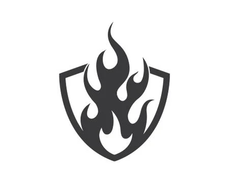 Fire flame Logo icon vector illustration design Illustrazione stock