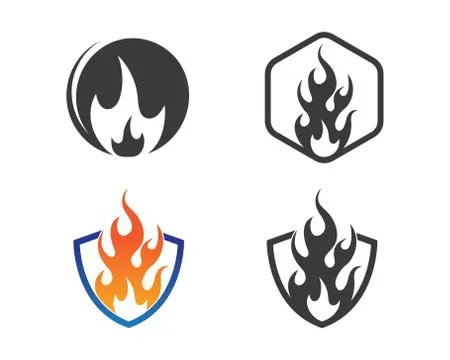 Fire flame Logo icon vector illustration design 스톡 일러스트