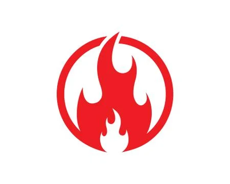 Fire flame Logo icon vector illustration design Stock Illustration