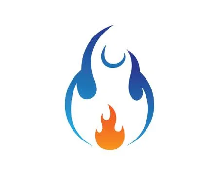 Fire flame Logo icon vector illustration design Illustrazione stock