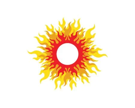 Fire flame Logo icon vector illustration design 스톡 일러스트