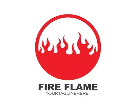 Fire flame Logo icon vector illustration design イラスト素材
