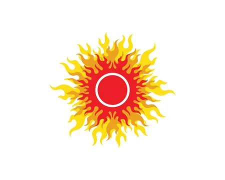 Fire flame Logo icon vector illustration design イラスト素材