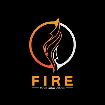 Fire flame logo icon vector design template Illustrazione stock