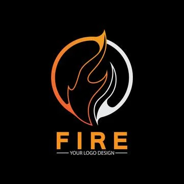 Fire flame logo icon vector design template Stock Illustration