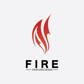 Fire flame logo icon vector design template Stockillustratie