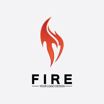 Fire flame logo icon vector design template イラスト素材