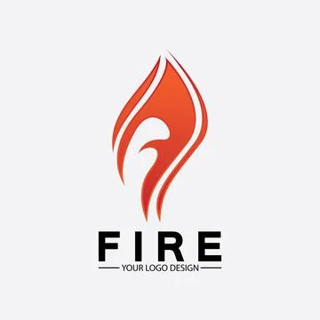 Fire flame logo icon vector design template 스톡 일러스트