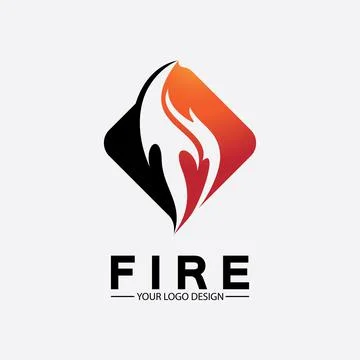 Fire flame logo icon vector design template イラスト素材