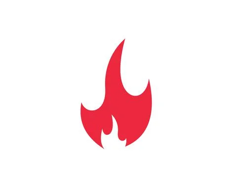 Fire flame Logo icon vector illustration design Illustrazione stock
