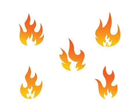 Fire flame Logo icon vector illustration design Illustrazione stock
