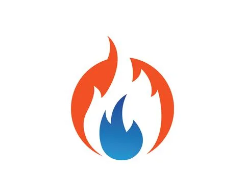Fire flame Logo icon vector illustration design イラスト素材