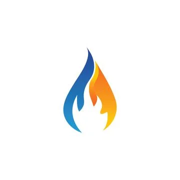 Fire flame Logo icon vector illustration design Illustrazione stock