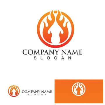 Fire flame logo icon vector design template イラスト素材