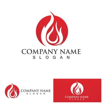 Fire flame logo icon vector design template Illustrazione stock
