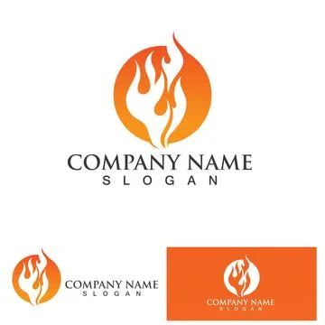 Fire flame logo icon vector design template Illustrazione stock