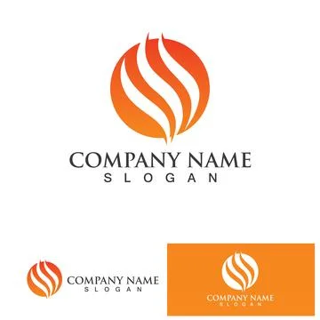 Fire flame logo icon vector design template Illustrazione stock