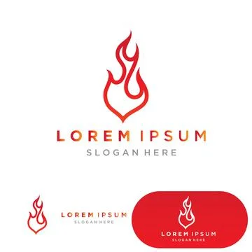 Fire flame logo icon vector design template Stock Illustration